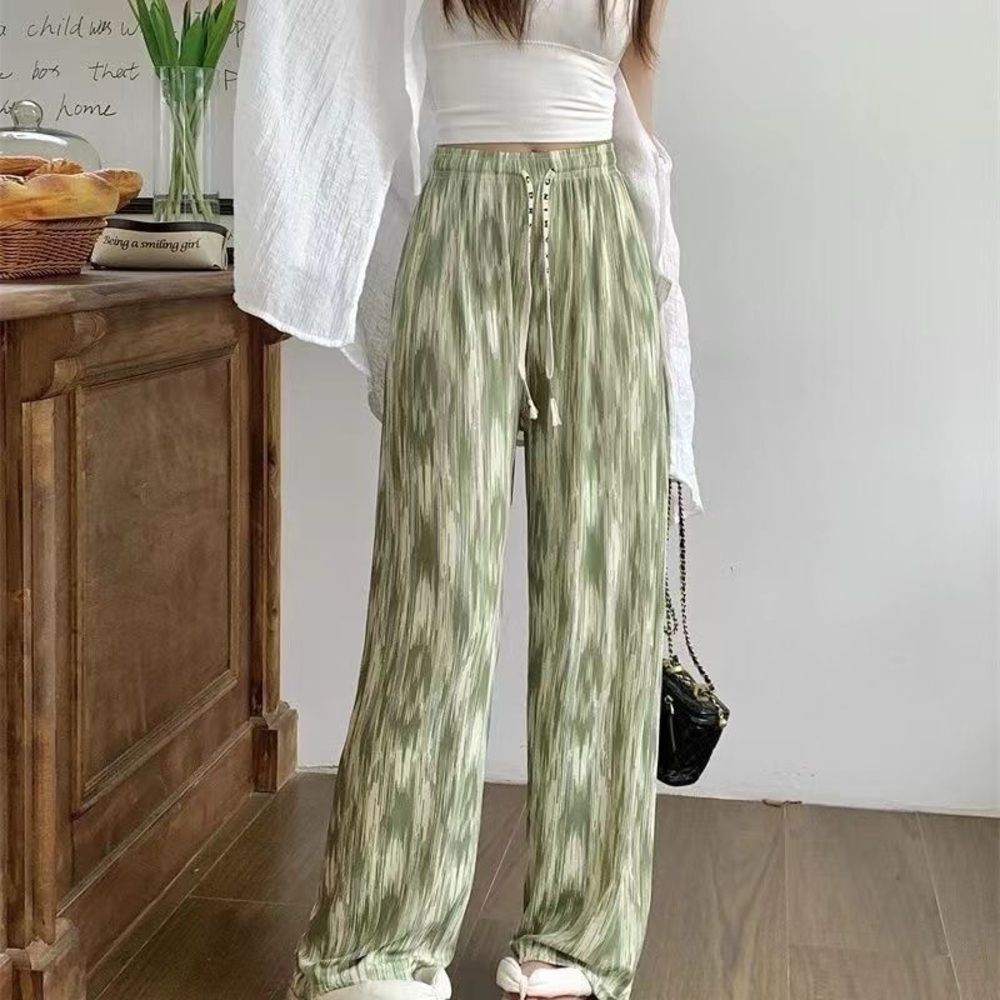 New Style Women/Girls Casual Pants Wide Leg,Lightweight Summer Beach Pants